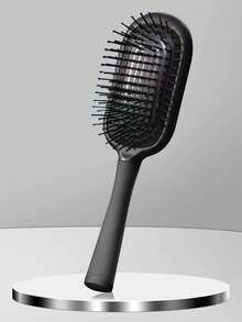 1 件带手柄的顺发刷，带按摩功能的摩丝卷发梳，适合所有头发的发刷，带尼龙梳齿的顺发刷，男女通用的发梳，护发，女孩的礼物（黑色），刷子，发刷，边刷，刷头发，发梳，梳头发，顺发刷，球刷，迷你发刷，发刷套装，木梳 - 黑色 - 查看 1