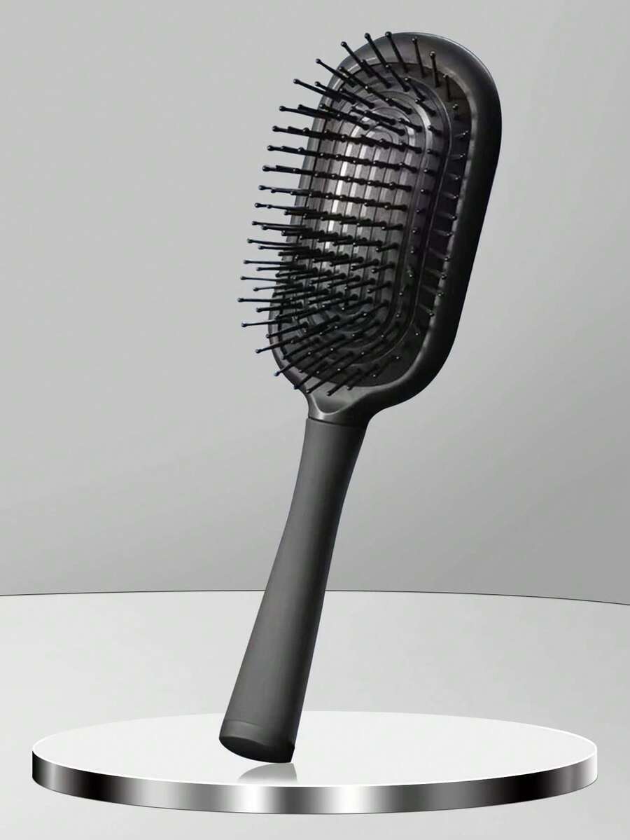 1 件带手柄的顺发刷，带按摩功能的摩丝卷发梳，适合所有头发的发刷，带尼龙梳齿的顺发刷，男女通用的发梳，护发，女孩的礼物（黑色），刷子，发刷，边刷，刷头发，发梳，梳头发，顺发刷，球刷，迷你发刷，发刷套装，木梳 - 黑色 - 查看 1