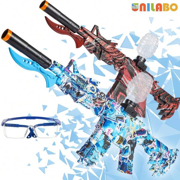 Pistola giocattolo M416 a pallini di gel, ad alta velocità e ricaricabile, con colori vivaci, giocattolo da acqua estivo per feste in piscina, battaglie in cortile e divertimento in famiglia (senza pallini di gel inclusi)
