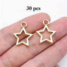 15/30/50 件锌合金螺旋星形吊坠，DIY 手链、耳环、项链工艺品 - 彩色 - 查看 26