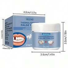 1pc DIY Horror Fake Teeth Set, (For Costume Prop Only) For Party Role Play. Moldable Fake Teeth Pellets, Gap Filling Adhesive Beads, Reusable And Customizable Neat Teeth Decor