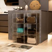 1 Pieza Caja de exhibición transparente organizadora - Organizador de bolso multicompartimento, Caja de almacenamiento transparente para joyas y accesorios, Elegante decoración para el hogar y la oficina, Contenedor duradero y hermoso