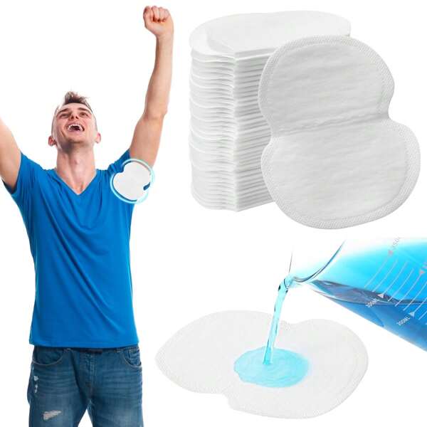 100/60pcs Oversized Underarm Sweat Pads, Unisex Disposable Sweat Absorbent Pads, Suitable For Super Absorbent, Odorless, No Sweat Underarm Protection, Gym