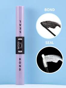 1pc Black Eyelash Adhesive And Clear Seal 2-In-1, DIY Eyelash Extension Glue 6ml, Single Eyelash Glue For Cluster Eyelash Extension Bonding, Strong Styling Lasting 48-72 Hours, Latex-Free, Waterproof, Quick-Drying And Non-Irritating, Suitable For Personal Eyes At Home Cosmetic Eyelash Supplies(6ml) - Black - View 6