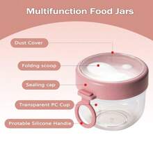 1pc Pink Oatmeal Cup Portable Yogurt Bowl With Lid And Spoon Breakfast Bowl Yogurt Fruit Rake Sugar Water Dessert Bowl Bird's Nest Bowl Breakfast Cups