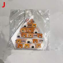 1 Set/100PCS Cute Rice And Vegetable Roll Packaging Bag, Cute Cherry Cartoon Triangle Sushi Bag, Bento Accessories And Sushi Making Mold - Multicolor - View 12