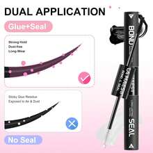 LA MAESII Lash Cluster Glue,Lash Bond And Seal Waterproof,Bond &Amp; Seal Lash Glue For Eyelash Cluster,Black Long-Lasting 72H Latex Free(10ml) - 二合一睫毛膠 - 查看 4