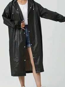 1/2/3pcs EVA Unisex Long Raincoat, Thickened Waterproof Raincoat, Hooded Raincoat, Waterproof, Windproof, Quick-Drying, Breathable - Ideal For Cycling, Hiking And Outdoor Adventure,Spring Summer Picks,Brides Maid Gifts,Room,Bedroom Decor,Beach,Travel,For Men,For Women,Vacation,Outdoor,Garden,Travel Essentials,Portable Essentials,Beach Essentials,Graduation Season,Commencement,Graduation Ceremony,Graduation Gift,Graduation Present,Graduation Gift,Graduation Present,Congrats Grad,Congratulations Graduate,Valedictorian,Finish School,Graduation Party,Outdoor Essentials,Travel Portable,Hiking Essentials,Camping Essentials,Portable Tools,Summer Essentials ,Summer Portable,Raincoat / Rain Jacket / Waterproof Jacket - Multicolor - View 2