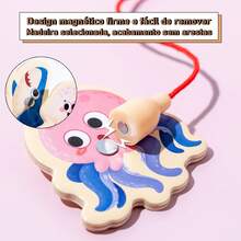 MEDOOSI-54 Pieces Kids Wooden Magnetic Fishing Toy Set/Children's Educational Game - 51PCS - 查看 9
