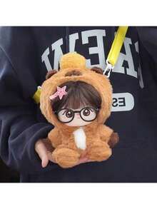 20cm Plush Doll Capeblanco Clothing Outfit, Cute Hooded Jumpsuit For Plush Doll, Unisex Doll Romper Costume (Doll Not Included) - Multicolor - View 11