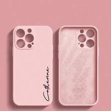 Ốp lưng điện thoại khắc tên và chữ cái theo yêu cầu, tương thích với iPhone 17 16 15 14 13 12 11 Pro Max 17 Air, chất liệu silicon lỏng cao cấp, mềm mại, tự khắc tên, quà tặng chống sốc, bảo vệ toàn diện cho iPhone 16 15 14 13 Pro Max, Lựa chọn theo mùa, ốp điện thoại 2025, phụ kiện du lịch. - màu đen - Xem 7