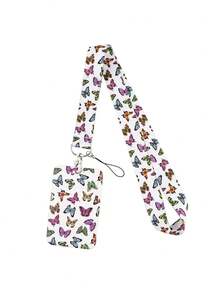 1 Bộ dây đeo cổ hình bướm nhiều màu có ngăn đựng thẻ, bao đựng thẻ, dây đeo cổ trơn và móc khóa - Túi đựng thẻ ID, thẻ tín dụng và thẻ đi lại thời trang có dây đeo màu hồng, xanh dương, tím, đen phù hợp cho y tá, bác sĩ, sinh viên, nhân viên văn phòng, phụ kiện y tá làm việc - Nhiều màu - Xem 4