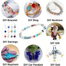 10 Strands Natural Crystal Beads For Jewelry Making, Various Colors, Austrian Mosaic Glass Beads, DIY Bracelet Accessories, Sizes: 3/4/6/8/10mm