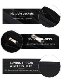 毛毡手提袋收纳内胆，三种尺寸可选，返校必备用品 - 黑色 - 查看 7