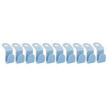 10 piezas Ganchos de conexión para perchas, ganchos de conexión para el hogar, hebilla de conexión de perchas de moda mini para perchas de ropa, conectores de ganchos en cascada, organizador de armario de plástico resistente para ahorrar espacio, hebilla de conexión apilable