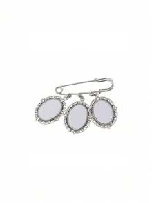 1/2Pcs Personalized Custom Lace Bow Pendant Brooch, Designed With Various Specifications Of 1/2/3 Photo Pendants, All Metal Material Texture, Fashionable And Unique, Personalized And Beautiful, Retro Elegant - Multicolor - View 15