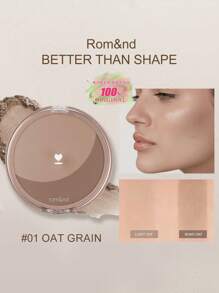 Rom&nd Romand BETTER THAN SHAPE 01 OAT GRAIN, Mousse difuminador de piel, Contorneado estilizante, Capas construibles, Escultor facial 3D, Apto para piel seca, Multiusos para nariz/mejillas/línea del cabello, Estuche magnético, Guía de intensidad de color, Esculpido de 5 minutos, K-Beauty, Maquillaje coreano, 9.5g/0.34oz