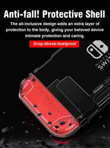 Suitable For Switch2 Handle Bag Set Large Capacity Portable Game Console Cassette Storage Bag Real Machine Mold Hard Plastic Transparent Protective Shell Full Silicone Split Cover Left And Right Protective Cover HD Tempered Film Screen Protector Rocker Cap Full Set Of Accessories