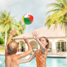 1/3/5/6 piezas Pelotas inflables, Juego de pelotas de playa para fiesta en la piscina, Decoraciones de fiesta, Artículos de fiesta, Decoración de piscina, Accesorios de piscina, Decoración de verano, Color aleatorio, Artículos esenciales de playa, Flotador de piscina, Inflable de piscina - Multicolor - Ver 6