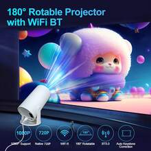 1080P Full HD Portable Video Projector, Support Smartphone & Laptop Connection, Mirroring & Projection, Home Theater & Outdoor Camping Movie Projector, Compatible With HDTV, Gift Idea, Built-In Speaker - White - View 5