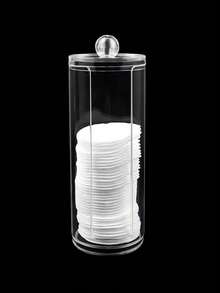 1 件塑料化妆面垫收纳盒，简约透明多功能收纳盒，适合家庭、节日礼物、圣诞礼物、假日海滩、浴室收纳、卧室收纳，大容量