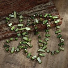Bohemian Colorful Shell Glass Multi-Layer Long Necklace, Creative Cross-Border Hot Selling Europe & America Style Women Sweater Chain - Green - View 3