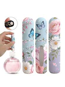 1/4 chiếc Chai xịt nước hoa họa tiết hoa bướm, Chai nước hoa có đáy tái sử dụng, Chai mỹ phẩm mini, Nước hoa, Dụng cụ đóng gói Pure Dew, Nhiều màu sắc để lựa chọn, Quà tặng sinh nhật cho gia đình và bạn bè, Quà tặng ngày lễ, Du lịch di động 5ml - Nhiều màu - Xem 9