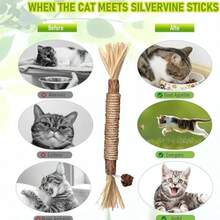 10 件/套猫磨牙棒 - 猫玩具、自娱自乐耐咬猫球、猫逗猫棒、猫用品猫用小玩意