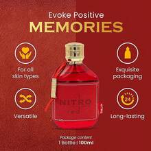 NITRO RED - 3.4oz - Eau De Parfum - Luxury Perfume For Men - Fruit, Woody, Floral & Masculine Fragrance - Long Lasting Cologne Mist & Body Spray - For Him - 濃烈香調 - 查看 4