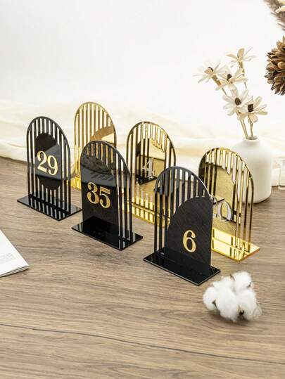 1 conjunto de placa de mesa com espelho vazado dourado e acrílico, decoração para eventos de casamento, decoração de mesa para festas, presentes de aniversário de verão, praia, volta às aulas, material escolar, decoração de quarto