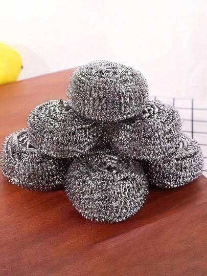 1 Pack (4 Pcs) Steel Wool Scouring Pads, Multi-Purpose For Cleaning Dishes, Cookware, Ovens, Grills, Stainless Steel Sinks, Grinding Tools, Steel Brushes, Household Cleaning Must-Have, Outdoor/BBQ Cleaning