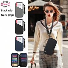 Lightweight Multi-Function Wallet Card Case Travel Passport Wallet Family Passport Holder RFID Blocking Waterproof Bag Document Organizer For Women And Men Travel Essentials Travel Accessories Travel Must Haves - Multicolor - View 16