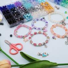 1 set de nuevas pulseras de cuentas, diseño casual y lindo, configuración DIY de múltiples estilos, patrón de dibujos animados, estilo femenino, decoración de joyas, colgante encantador, arte decorativo