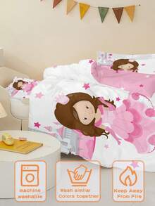 1/2pcs Princess Castle Baby Bedding Set - Soft Duvet Cover Set, Fairytale Theme Baby Crib Sheets, Suitable For Baby Girls, With Shiny Crown Pattern, Hypoallergenic Design