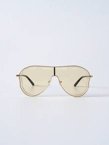 1件装大框不对称女士时尚眼镜，街拍欧美风时尚眼镜，蝴蝶形眼镜，户外旅行沙滩配饰，女士时尚眼镜，沙滩配饰，复古Y2K圣诞节冬季圣诞礼物