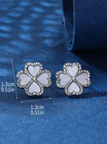 1 Paar Vintage Klee-Ohrringe mit vier Blättern, vielseitig einsetzbare neue Luxus Boutique Ohrringe für Frauen
