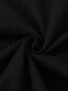 Camiseta redonda para hombre de estampado geométrico - Negro - Ver 5