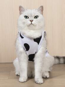 LUCKIE LABO 1pc Multi-Color Cute Cowboy/Western Pattern Pet Vest, Anti-Flea, Reduce Shedding, Insulation, Breathable For Indoor & Outdoor Use, Cat/Dog - Multicolor - View 7