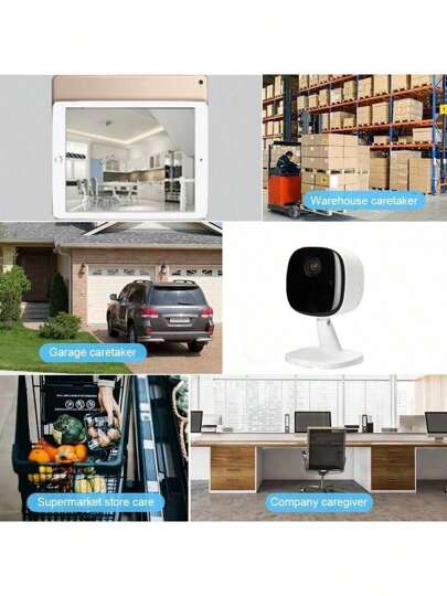 High Definition WiFi Slimme Home Security Camera Voice Intercom, Night Vision, Motion Alarm APP Viewing USB Power Indoor/Outdoor Monitoring System, System Stylish Wit Small view 8