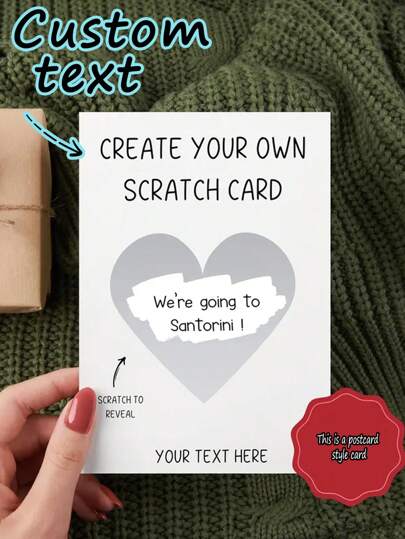 Personalize seus próprios cartões comemorativos e raspadinhas para festas (o texto pode ser revelado removendo o revestimento). A cor do revestimento pode ser escolhida. Volta às Aulas, Material Escolar