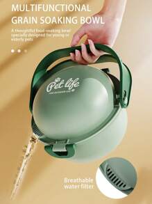 1pc Portable Double-Decker Dog Travel Bowl For Food And Water, Pet Outdoor Travel Supplies Odor-Proof Divider Designed For Small To Medium Sized Dogs And Cats Water Bottle Camping