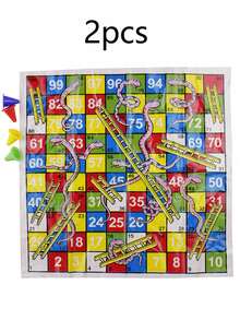 1pc Snake Ladder Board Game - Ideal For Improving Parent-Child Relationship And Strategic Skills - Multicolor - View 11