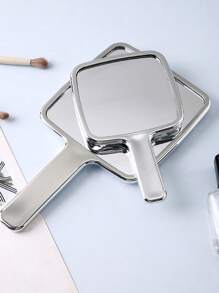 1pc/2pcs Portable Small Mirror, Wavy Pattern Handheld Makeup Mirror, Luxury High-End Compact Mirror For Touch-Up