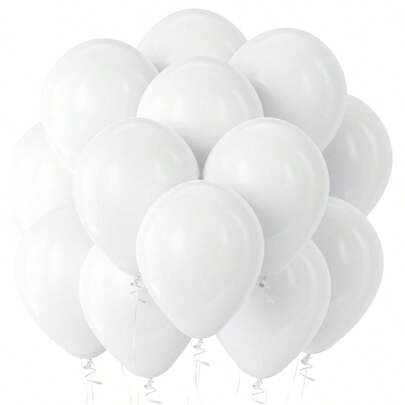 White Balloons 5/10/12/18 Inches, 10/30/50/70/90pcs White Latex Party Balloons Helium Balloons, Suitable For Weddings, Birthdays, Showers, Engagements, Wedding Anniversaries, Decorations, Graduation Celebrations, Bachelor Parties