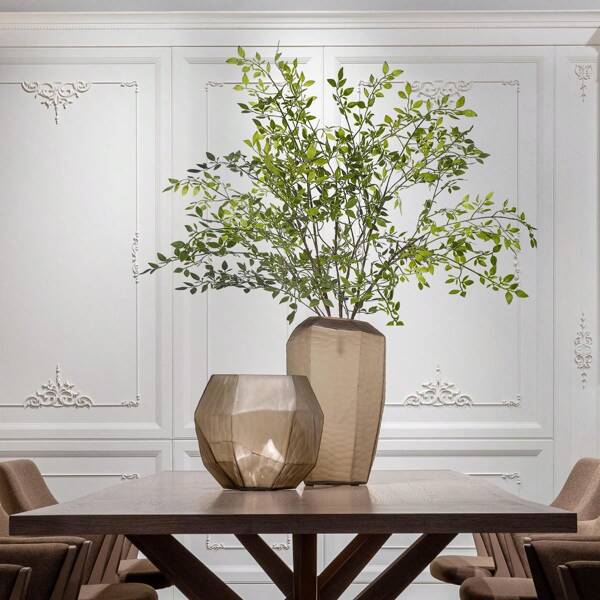 1PC, 42.51inch Artificial Nandina Domestica, Nandina Faux Branches For Vase, Artificial Plants For Shop Garden Office Home Decor, Artificial Plant Greenery Decor Stems Leaves Bunches