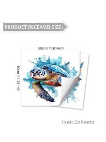 1pc Turtle Pattern Toilet Lid Decal, Stickers, Wall Decal, Vinyl Decal For Home Decorations, Spring Decoration Items Refresh Your Home, Festival Decoration Stickers Gifts Birthday Graduation