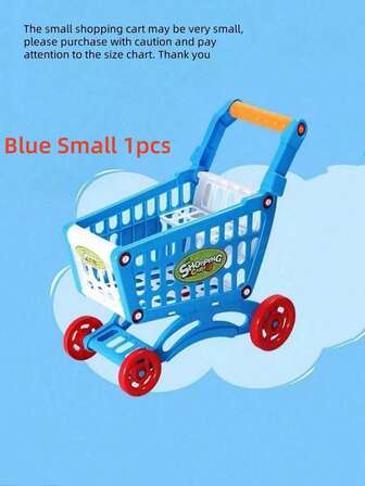 1 st. simulerad kundvagn för barnhem, stor kapacitet, simulerade frukter, förvaring i dubbla lager, föredragna material, självmonterande, lämplig för högtids- och födelsedagspresenter, upplev det roliga med att shoppa, perfekta presenter för pojkar och flickor.