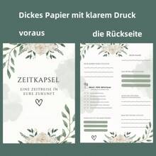 30pcs Modern Time Capsule Wedding Greeting Cards Set, Wedding Blessing Cards Creative Game Guest Book Replacement, Fashionable German Wedding Ceremony Decors Summer Birthday Gifts Beach Back To School School Supplies Room Decor