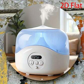 1 件 2D 可编程遥控加湿器，带自动关闭功能，圆形金属铭牌 - 生日、所有场合的理想礼物，表达衷心的感激，经济实惠的智能空气加湿器，用于滋润房间氛围 | 现代加湿器设计 | 构造、家用加湿器、房间装饰、随机出风口