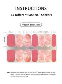 Glitter Nail Polish Stickers Full Nail Wraps For Women Self Adhesive Nail Polish Strips Gel Nail Strips Stick On Nails Manicure Kit,No-Bake Gel Nail Sticker Nail Oil Film Waterproof Nail Sticker Sticker Solid Color Green Onion Powder Jump Color Gradient Full Sticker